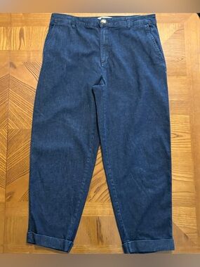 Zara Dark Wash High Rise Cuffed Hem Jeans Women’s Size 10